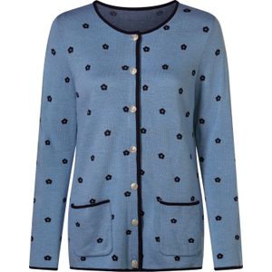 Dames Jacquardvest in hemelsblauw/marine