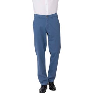 Jeansblauw - Pantalon - 98% Katoen, 2% Elastaan - Steekzakken, Knoop, Ritssluiting