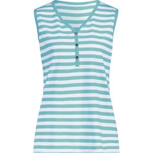 Imprimé - Top - Mint/Wit Gestreept - 100% Katoen