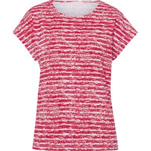 Classic Basics - T-shirt - Rood/ecru gestreept - Korte Mouwen - 100% Katoen