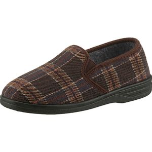 Heren Huisschoen in bruin geruit