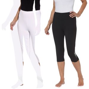Capri-legging in wit + zwart