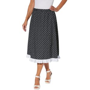 Classic Basics - Folklorerok - Zwart/ecru gedessineerd - Kuitlengte