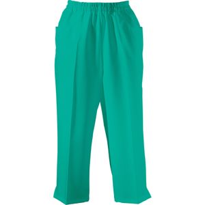 Capri Broek - Smaragdgroen - 100% Polyester - Steekzakken