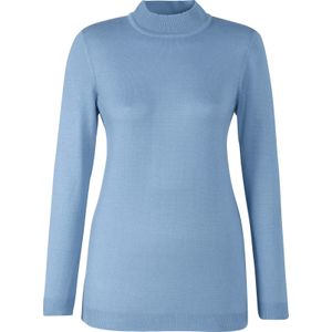Dames Trui met opstaande kraag in bleu