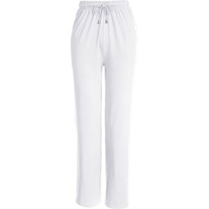 Harembroek - Wit - 95% Katoen, 5% Elastaan - Steekzakken, Bindstrik Sluiting