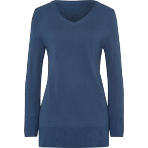 Dames Lange pullover in jeansblauw