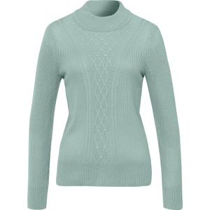 Dames Trui met opstaande kraag in kalkmint