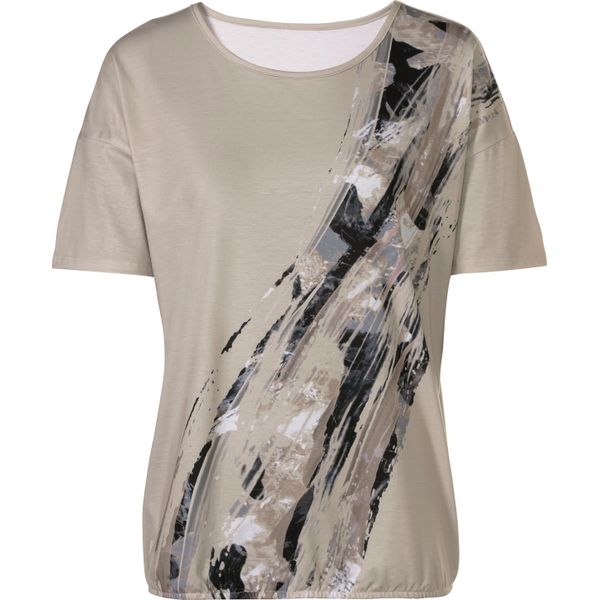 Zwart shirt met elastiek aan onderkant sale