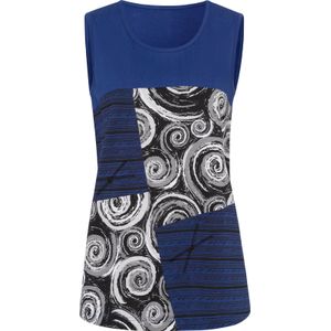 Imprimétops - Gedessineerd - Royalblauw - 100% Katoen