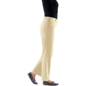 Wandelbroeken - Lichtgeel - Katoen/Elastaan - Steekzakken