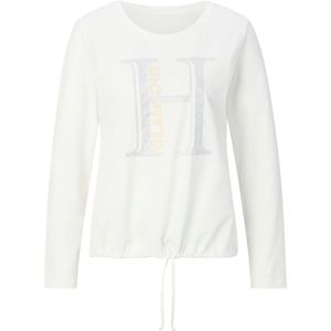 Dames Shirt met ronde hals in ecru