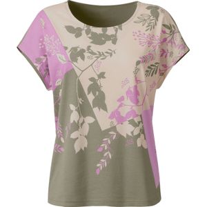 Classic Basics - T-shirt - Orchidee/Kaki gedessineerd - Korte Mouwen