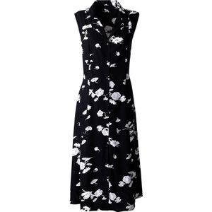 Dames Bedrukte jurk in zwart/wit