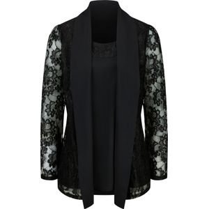 Dames Kanten blouse in zwart