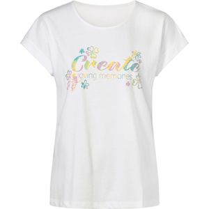 Dames Shirt met korte mouwen in wit/geel