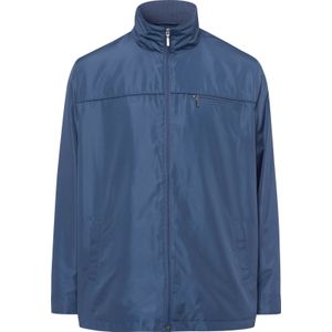 Leren Jas - Rookblauw - 100% Polyester - Lange Mouwen - Ritssluiting