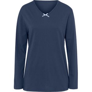 Dames Pyjamashirt in jeansblauw