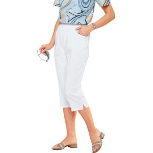 Capri Broek - Wit - 100% Polyester - Comfortabele Taillehoogte