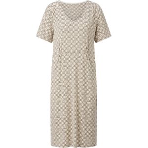 Jerseyjurk - Zandkleur/Donkertaupe - 95% Viscose, 5% Elastan
