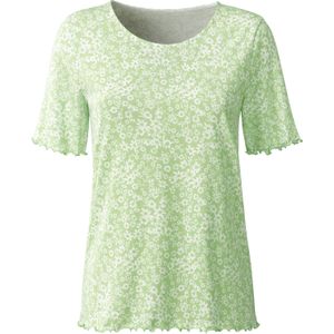 T-shirt - Reseda/Ecru - 100% Katoen - Gebloemd