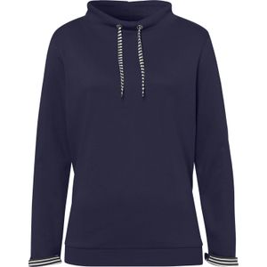 Dames Sweatshirt - Marine - Sportieve Streepaccenten - Comfortabel
