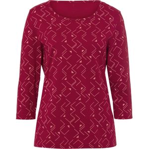 Dames Shirt met 3/4-mouw in kers/flamingo
