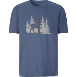 Heren Shirt met korte mouwen in rookblauw