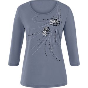 T-shirt - Duifblauw - 100% Katoen - Korte Mouwen