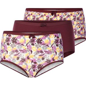 Dames Tailleslip in 2x bedrukt + bordeaux