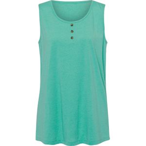 Dames Lange top in blauwgroen gemêleerd