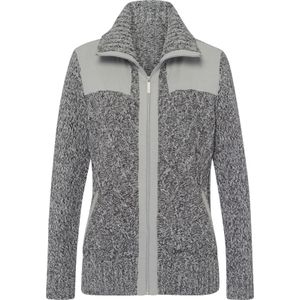 Dames Vest in lichtgrijs/ecru gemêleerd