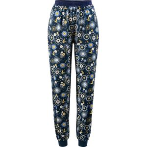 Dames Pyjamabroek in donkerblauw geprint