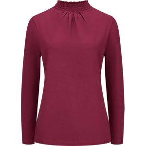 Classic Basics - Shirt - Bordeaux - Lange Mouwen - Staande Kraag
