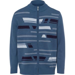 Heren Vest in jeansblauw gedessineerd