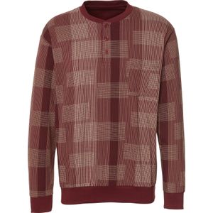 Pyjama - Grafisch Dessin - Ronde Hals - Knoopsluiting - Effen Broek