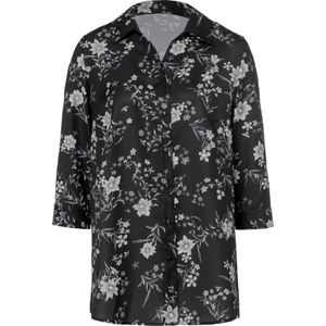 Alalalalalong - Lange Blouse - Bloemdessin - 3/4-Mouwen - Licht Uitlopend
