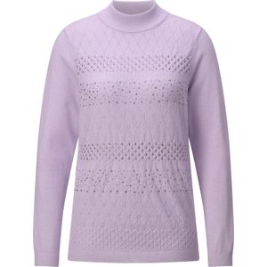 Dames Trui met opstaande kraag in lila