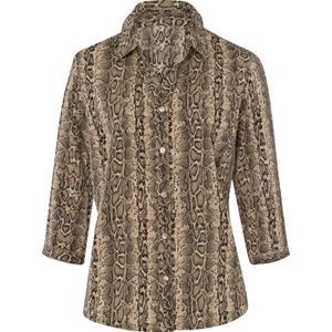 Blouse - Camel/Zand - 100% Polyester - Gedessineerd Dierenprint