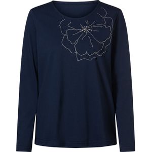 Dames Shirt met lange mouwen in marine