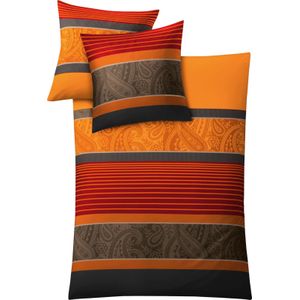 Bedtextiel in oranje