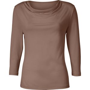 T-shirt - Taupe - 95% Viscose - 3/4-Mouwen