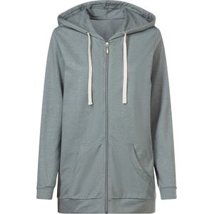 Dames Sweatvest in jade gemêleerd