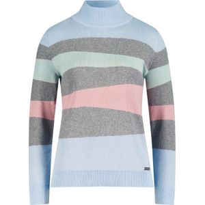 Kleur - Pullover - Grijs/Blauw Gedessineerd - 64% Katoen, 36% Polyacryl