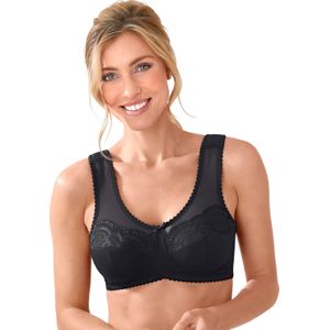 Bralette - Zwart/Bordeaux - 79% Polyamide, 21% Elastaan