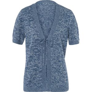 Vesten - Jeansblauw Mêlee - 100% Polyacryl - Korte Mouwen