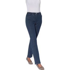 Dames jeans in darkblue stone-washed