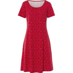 Jerseyjurk - Aardbei/Ecru Gedessineerd - 100% Katoen