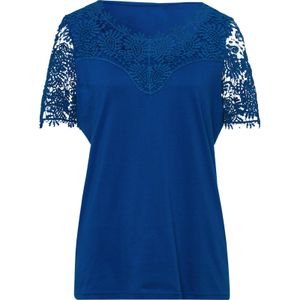 Dames Kanten shirt in koningsblauw