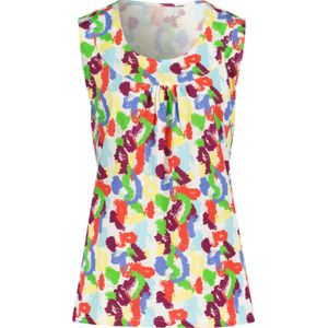 Dames Shirttop in wit geprint